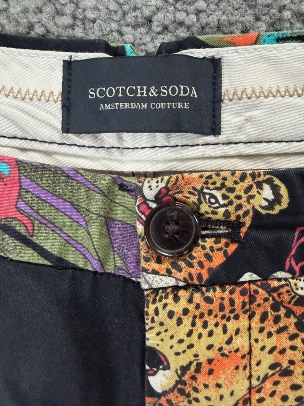 Scotch & Soda Multicolor Tropical Leopard Shorts -Men's Size W 31 - Excel. Cond. - Picture 4 of 13